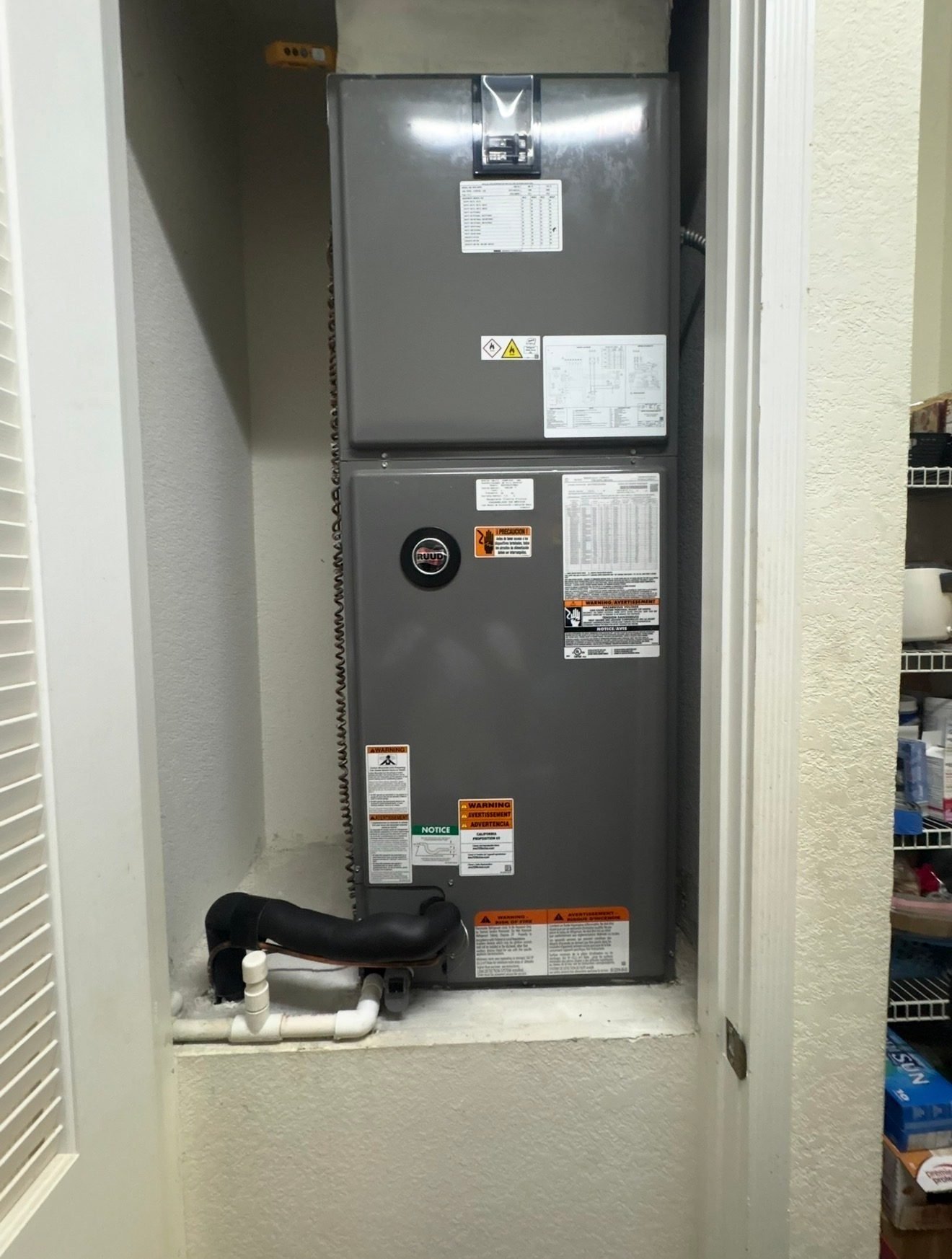 HVAC outdoor condenser installation